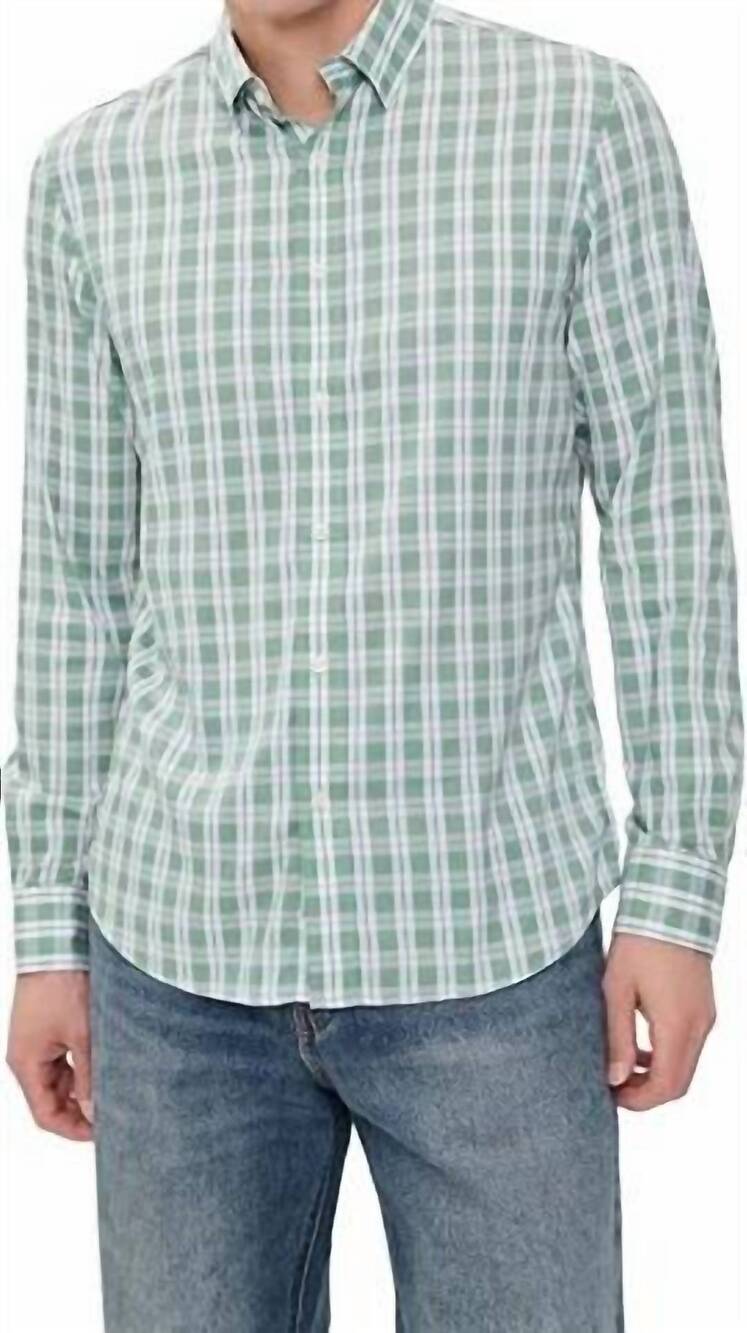 NEW FAHERTY movement monterey shirt in sage isle check